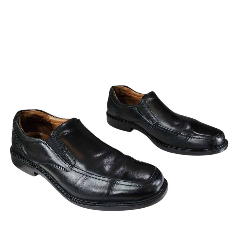 Johnston Murphy Loafer sz 9M Men Lewis Venitian Black Leather Slip On Dress Shoe